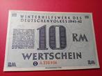 Winterhilfswerk Wertschein 10 mark 1941/42 xf watermerk, Verzamelen, Militaria | Tweede Wereldoorlog, Duitsland, Ophalen of Verzenden