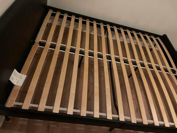 Ikea Slattum bedframe 140cm zwart leerlook - afbeelding 6