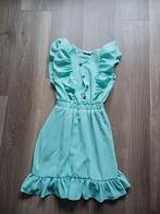 Geweldig feestjurkje mintgroen draagmaat 152-158, Ophalen, Zo goed als nieuw, Meisje, Jurk of Rok