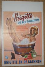 Vintage Film Poster Affiche BRIGITTE ET LES HOMMES (1960), Ophalen of Verzenden, Gebruikt, Rechthoekig Staand, Film en Tv
