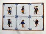Bijzettafeltje met tegeltableau van soldaten 6 tegels tafel, Ophalen of Verzenden