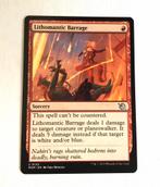 Foil - Lithomantic barrage, Hobby en Vrije tijd, Verzamelkaartspellen | Magic the Gathering, Foil, Ophalen of Verzenden, Losse kaart