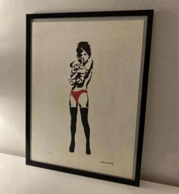 BANKSY : lithografie met certificaat, Antiek en Kunst, Kunst | Litho's en Zeefdrukken, Ophalen of Verzenden
