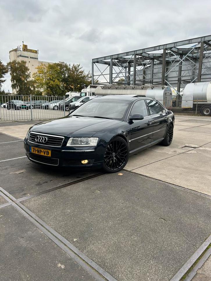 Audi A8 4.2 Quattro 246KW Lang AUT 2004 Blauw, Auto's, Audi, Particulier, Benzine, E, Sedan, Automaat, Origineel Nederlands, Blauw