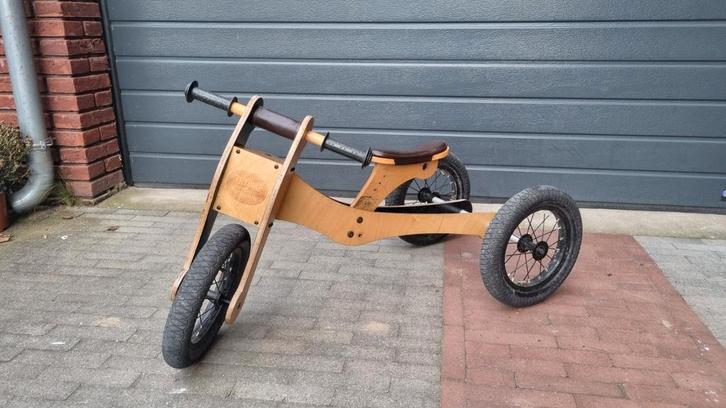 Trybike Houten Loopfiets 2 in 1, Fietsen en Brommers, Fietsen | Driewielers, Gebruikt, Verstelbare zitting, Ophalen