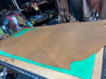 Cognac patina-vintage halve huid 1.5mm dik soepel&glad A-507 beschikbaar voor biedingen