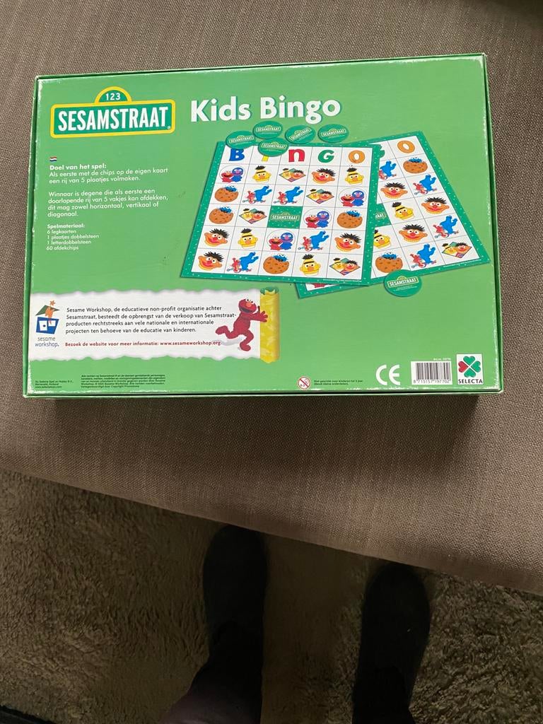 Leuk spel kids bingo sesamstraat, Ophalen, Zo goed als nieuw