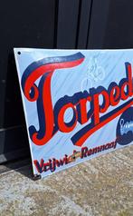 Emaille reclamebord van Torpedo Vrijwiel-Remnaaf., Reclamebord, Gebruikt, ., Ophalen of Verzenden