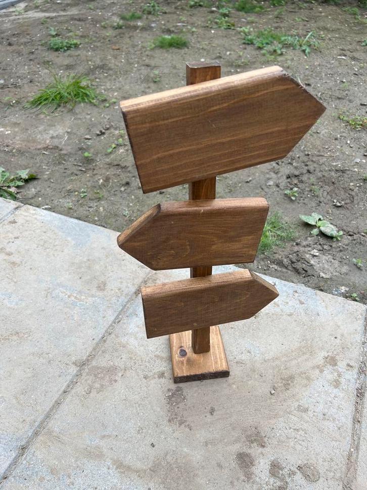 Houten Wegwijzer Decoratie fotoshoot, Huis en Inrichting, Woonaccessoires | Overige, Nieuw, Ophalen of Verzenden