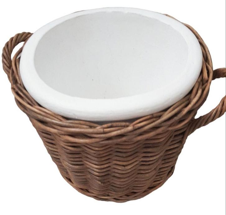 Rivièra maison rustic rattan bloempot collectors item, Huis en Inrichting, Woonaccessoires | Overige, Ophalen of Verzenden