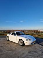 Mazda MX-5 1998 1.6L Wit, Auto's, Mazda, Achterwielaandrijving, Zwart, 4 cilinders, Cabriolet