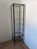 Vitrinekast te koop (glas/zwart), 25 tot 50 cm, 150 tot 200 cm, Zo goed als nieuw, Ophalen