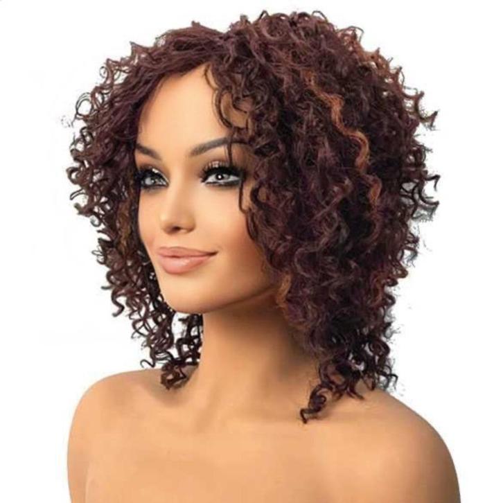 Nonchalante warrige korte bob pruik met krullen kl, Sieraden, Tassen en Uiterlijk, Uiterlijk | Haarverzorging, Nieuw, Pruik of Haarverlenging