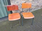 2 vintage Marko school stoelen - stoelen, Ophalen, Gebruikt, Twee, Bruin