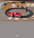 123 playmobil treinstation in handige meeneemkoffer, Ophalen of Verzenden, Zo goed als nieuw, Complete set