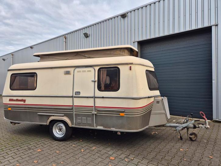 Eriba Troll retro caravan, Caravans en Kamperen, Caravans, Particulier, tot en met 4, 750 - 1000 kg, Rondzit, Eriba, tot 4 meter