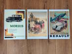 3x vintage auto poster (Renault en Morris), Auto's, Ophalen of Verzenden, Zo goed als nieuw