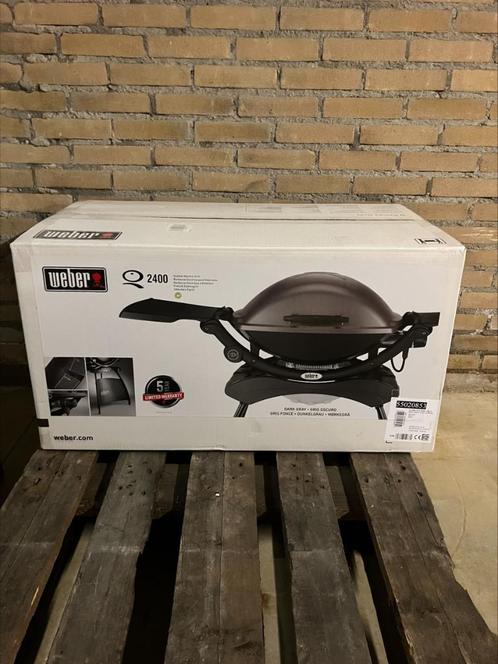 Weber Q 2400 elektrische barbecue met onderstel - dark grey, Tuin en Terras, Elektrische barbecues, Nieuw, Ophalen