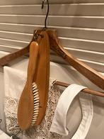 Antiek hout kleerhangers kledingbostel met reclame opdruk, Ophalen of Verzenden, Gebruikt, Hout, Volwassenen