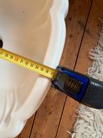 Klassieke Schelpvormige Wasbak met 2 Kranen - Wit, Ophalen of Verzenden, Gebruikt