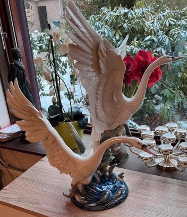 Lladro zwanen beeld, Verzamelen, Beelden en Beeldjes, Ophalen of Verzenden