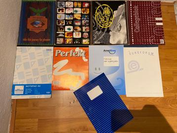 9 Schriften en schrijfblokken nieuw! beschikbaar voor biedingen