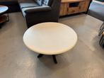 Salontafel rond 80x45 wit met zwart metaal nu 50,-, Ophalen, 50 tot 100 cm, Rond, Nieuw
