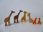 6 houten kleine giraffen (nr 7), Verzamelen, Dierenverzamelingen, Ophalen of Verzenden, Zo goed als nieuw, Wild dier, Beeldje of Figuurtje