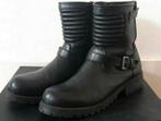 Biker Boots | Zwart Leer, Ophalen, Zo goed als nieuw, Zwart