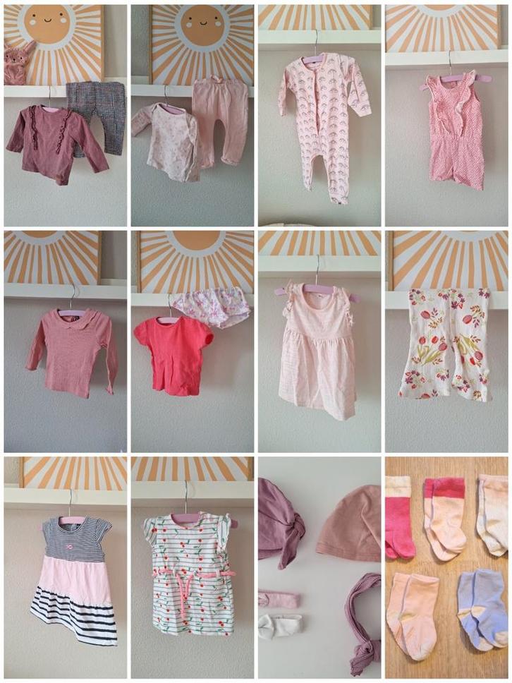 Pakket bundel meisjes kleding jurkjes shirt broekje maat 62, Kinderen en Baby's, Babykleding | Baby-kledingpakketten, Zo goed als nieuw