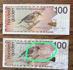 Nederlandse Antillen 100 gulden 2016 mis print zie cirkel, Postzegels en Munten, Bankbiljetten | Nederland, Los biljet, Ophalen of Verzenden