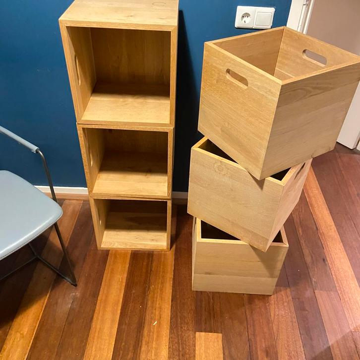 LP Bakken Eikenhout, Huis en Inrichting, Kasten | Stellingkasten, Gebruikt, Ophalen of Verzenden