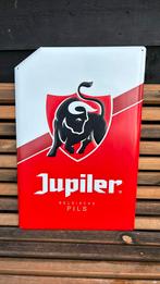 Jupiler reclamebord metaal 60x40cm met reliëf, Reclamebord, Plaat of Schild, Zo goed als nieuw, Ophalen, Jupiler