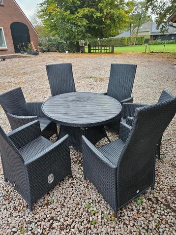 Super mooie tuinset met verstelbare leuning 6 persoons  beschikbaar voor biedingen