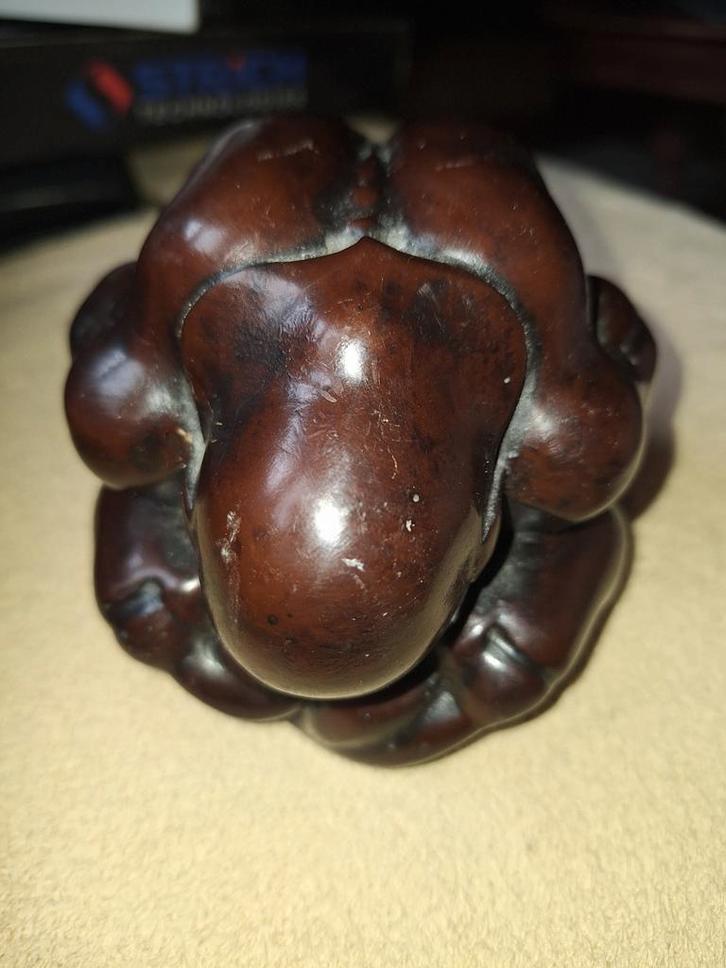 Antieke Boeddha Netsuke Orang Mula Steen Sculptuur, Huis en Inrichting, Woonaccessoires | Boeddhabeelden, Gebruikt, Verzenden