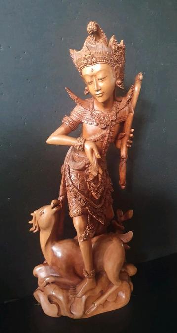 Balinees beeld Rama met hert - Tantra Gallery Mas Bali beschikbaar voor biedingen