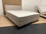 Nieuwe Boxspring in 90 160 & 180 x 200 modellen bedden, Ophalen, 180 cm, 200 cm, Grijs