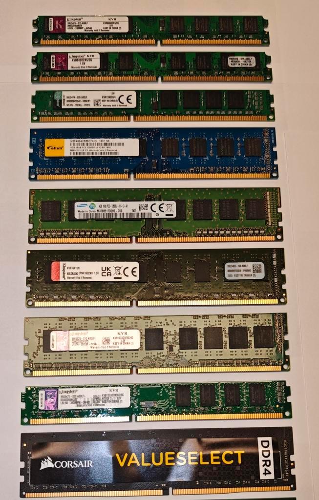 Desktop RAM geheugens DDR2, DDR3, DDR4, Computers en Software, RAM geheugen, Zo goed als nieuw, Desktop, DDR3, Ophalen of Verzenden