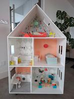Groot handgemaakt houten poppenhuis, Kinderen en Baby's, Speelgoed | Poppenhuizen, Ophalen, Zo goed als nieuw, Poppenhuis