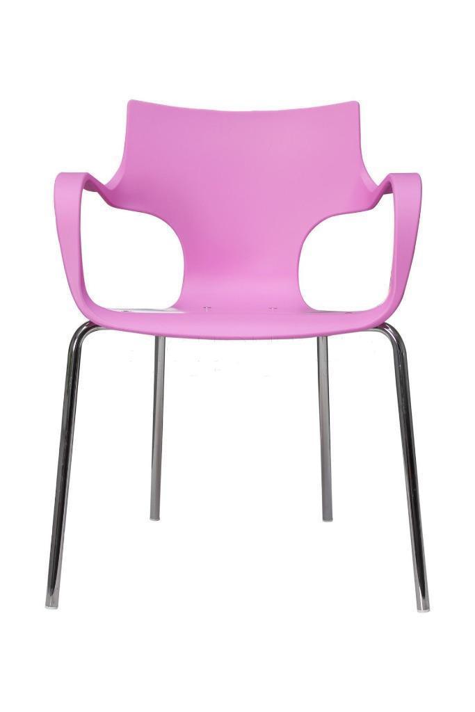 Jim designstoel roze - NU MOOIE OPRUIMINGSPRIJZEN!!!, Huis en Inrichting, Stoelen, Nieuw, Kunststof, Metaal, Ophalen of Verzenden