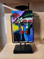 Glazen kaarsen kandalaar met gekleurd glas, Ophalen, Noordhoek, Minder dan 25 cm, Nvt