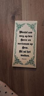 Religieus Tekstbordje - Psalm 37:5, Antiek en Kunst, Antiek | Wandborden en Tegels, Ophalen of Verzenden
