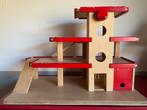 Houten vintage garage, Kinderen en Baby's, Speelgoed | Houten speelgoed, Ophalen, Gebruikt, Overige typen