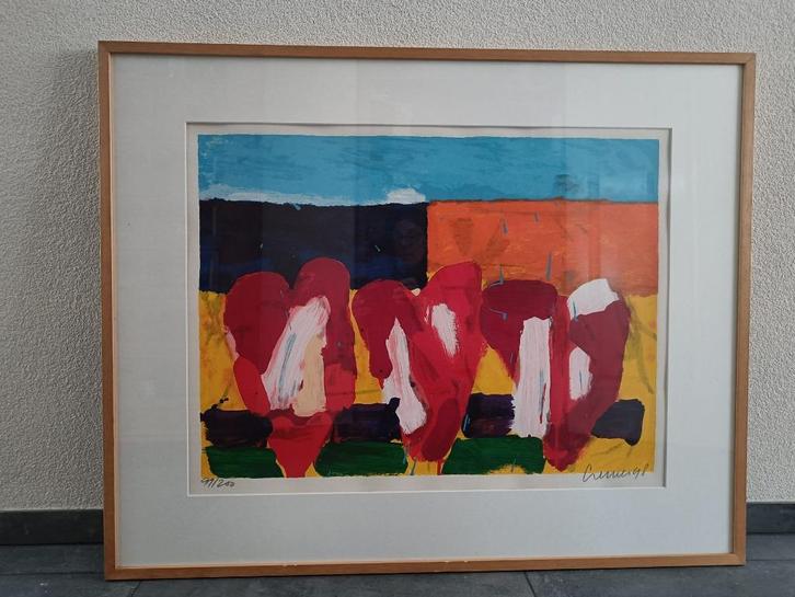 Jan Cremer - Tulpen 2 -Zeefdruk, Antiek en Kunst, Kunst | Litho's en Zeefdrukken, Ophalen of Verzenden