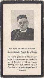 pastoor Henricus Mennen 1883 Amsterdam + 1952 Nieuw Vennep, Verzenden