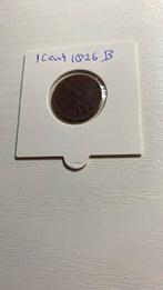 1 cent 1826 B, Postzegels en Munten, Ophalen of Verzenden, Koning Willem I, 1 cent