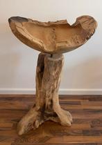 Handgemaakte houten schaal op Wortelvoet - groot +/- 115cm, Ophalen