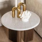 Richmond side table Mayfield 55 cm Morchana marmer Japandi, Huis en Inrichting, Overige materialen, Rond, 55 tot 75 cm, Zo goed als nieuw