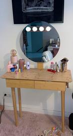 makeuptafel + plak lampjes, Huis en Inrichting, Tafels | Kaptafels, Ophalen, Overige materialen, Gebruikt, 100 tot 150 cm