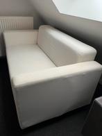 Witte bank 2 persoons, Huis en Inrichting, Ophalen, Zo goed als nieuw, 75 tot 100 cm, Tweepersoons